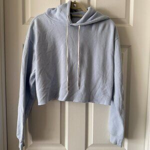 Wild Fable Light Blue Cropped Hoodie M Worn